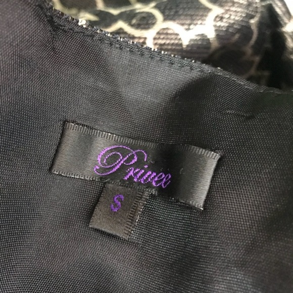 Women's Privee Silver Fox Silk Brocade Mini Party - Picture 4 of 7